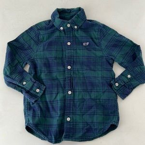 Vineyard Vines Boys Plaid Blackwatch Flannel Shirt Size 3T